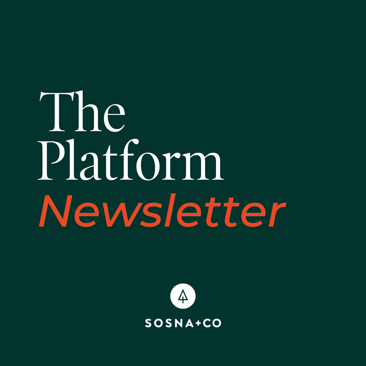 Quarterly Email Newsletter Header - Sosna + Co (1200 × 1200 px)